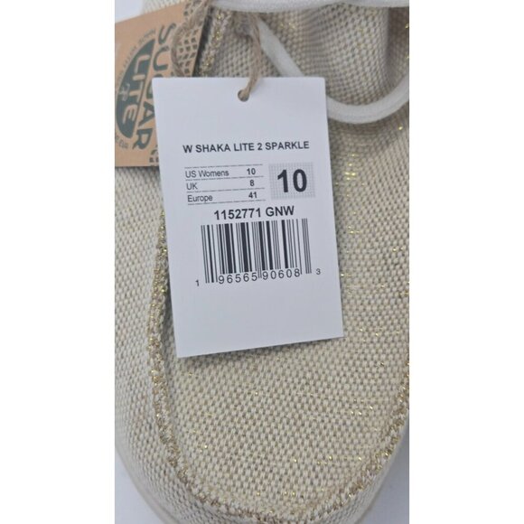 SANUK SHAKA LITE 2 SPARKLE golden wheat women's loafer size 10 - Picture 4 of 9